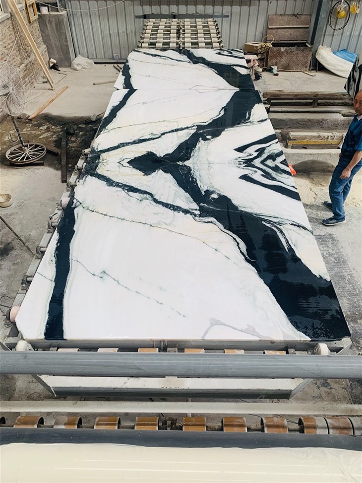 Unique Veins Panda White Marble Slab price